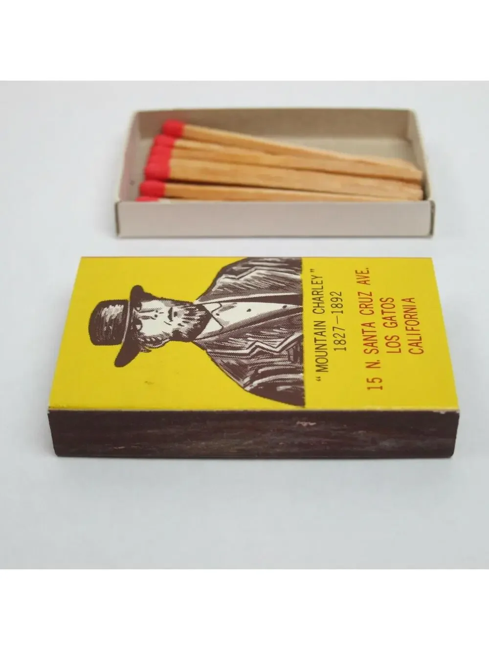 2 Vintage Matchboxes Victoria Station Mountain Charleys Saloon California Match